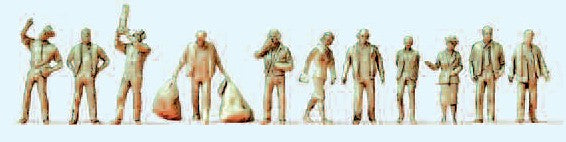 Preiser 77103 1/144 Unpainted Airline & Airport Personnel (11) (Kit)