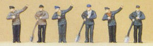 Preiser 79056 N Track Workers (6) 3 w/Shovels