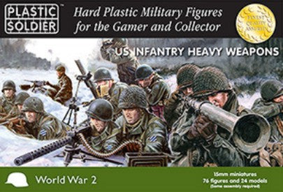 Plastic Soldier Co 1528 15mm WWII US Infantry (76) w/Heavy Weapons (D)