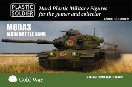 Plastic Soldier Co 1555 15mm Cold War M60A3 Main Battle Tank (5) & Crew (10)