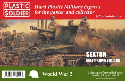 Plastic Soldier Co 7244 1/72 WWII Allied Sexton Mk II (Early/Late) Tank w/Self Propelled Gun (3) & Crew (12) (D)