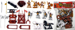 Playsets 36 1/32 Russian Knights Figure Playset (8 w/Weapons, Catapults & 2 Horses) (Bagged)
