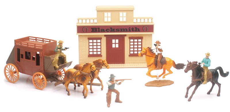 Playsets 38235 1/32 Big Country Western Town Deluxe Playset (Window-Boxed) (New Ray)