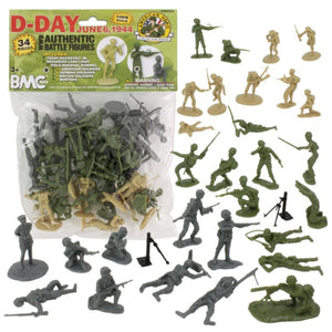 Playsets 40024 54mm D-Day Invasion of Normandy Figure Playset (34pcs) (Bagged) (BMC Toys)