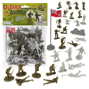 Playsets 67024 54mm D-Day Juno Beach German & Canadian Figure Playset (35pcs) (Bagged) (BMC Toys)