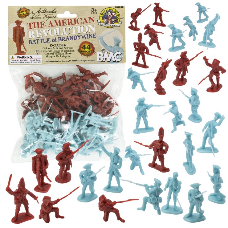 Playsets 67028 54mm American Revolution Battle of Brandywine Figure Playset (44pcs) (Bagged) (BMC Toys)