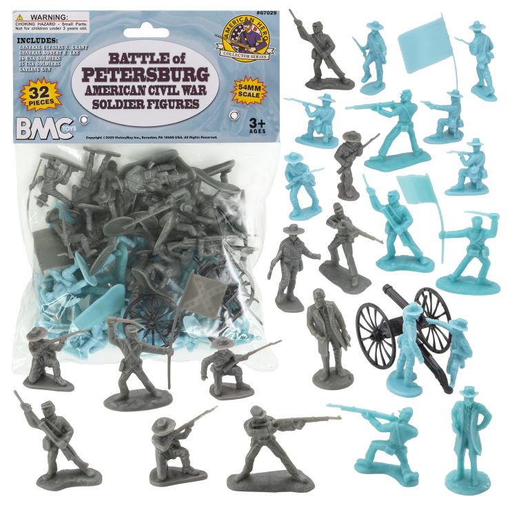 Playsets 67029 54mm American Civil War Battle of Petersburg Figure Playset (32pcs) (Bagged) (BMC Toys)