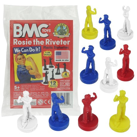Playsets 67032 1/29 Rosie the Riveter Figure Set (Red/White/Blue/Yellow) (12pcs) (Bagged) (BMC Toys)