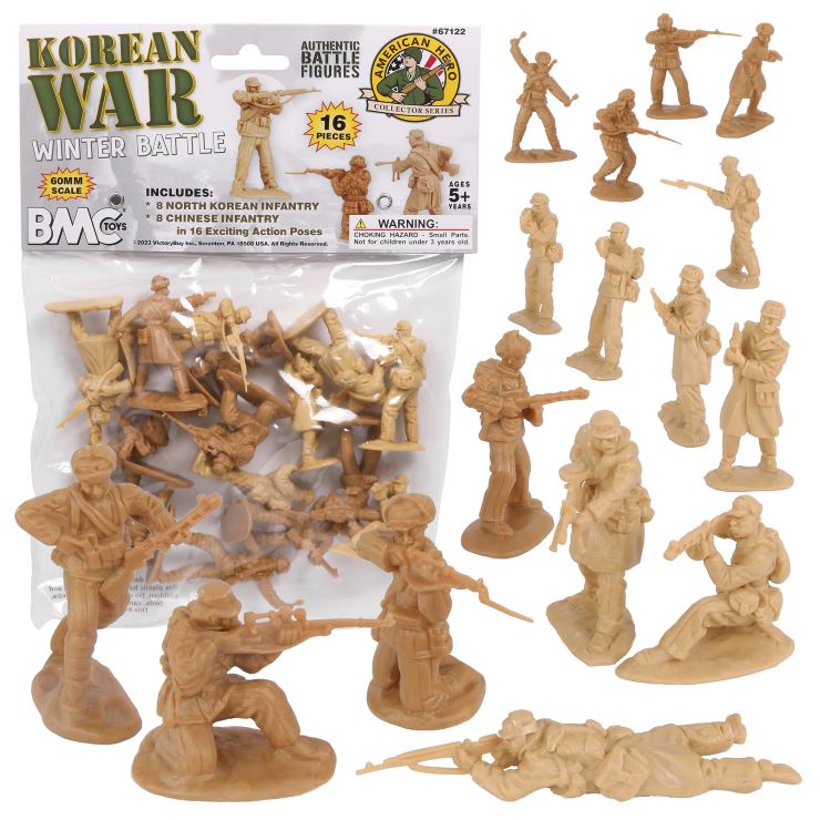 Playsets 67122 54mm Korean War Winter Battle N. Korean & Chinese Figure Playset (16pcs) (Bagged) (BMC Toys)