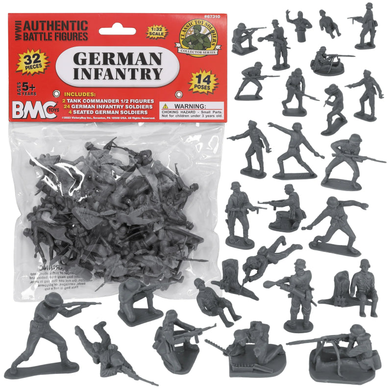 Playsets 67310 54mm WWII German Infantry Figure Playset (32pcs) (Bagged) (BMC Toys)