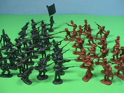 Playsets 98573 54mm Alamo Texian Soliders & Mexican Troops Figure Playset (50pcs) (Bagged) (Americana)