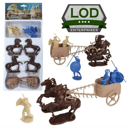 Playsets L2 1/32 The War at Troy Greeks & Trojans, Horses, Chariots Playset (12) (Bagged) (LOD Enterprises)