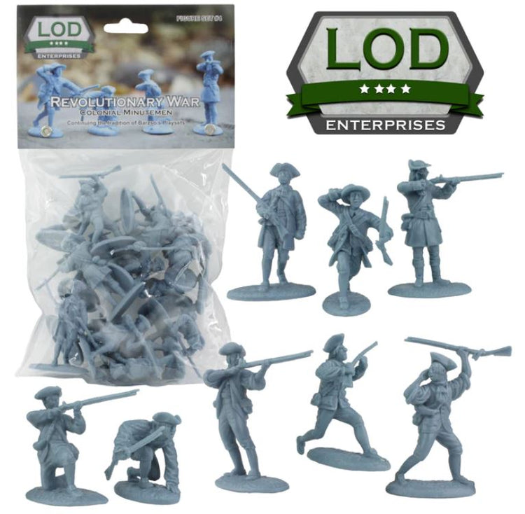 Playsets L4 1/32 Colonial Minutemen Playset (16) (Bagged) (LOD Enterprises)