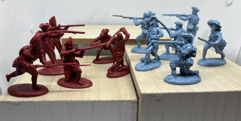 Playsets L75 1/32 American War for Independence American & British Soldiers Playset (12) (Bagged) (LOD Enterprises)