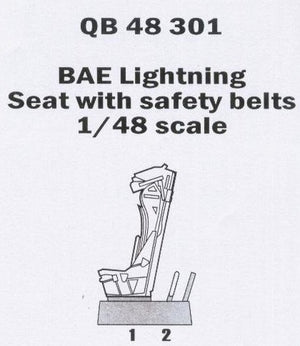 Quickboost 48301 1/48 BAe Lightning Seat w/Safety Belts