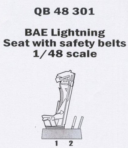 Quickboost 48301 1/48 BAe Lightning Seat w/Safety Belts