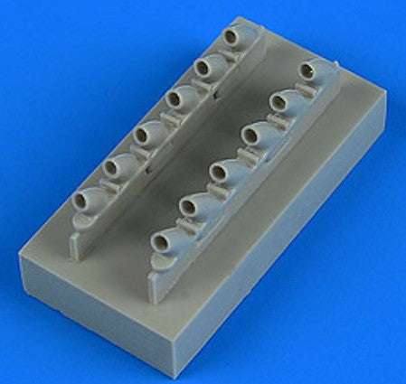 Quickboost 48766 1/48 P40B Warhawk Exhaust for ARX