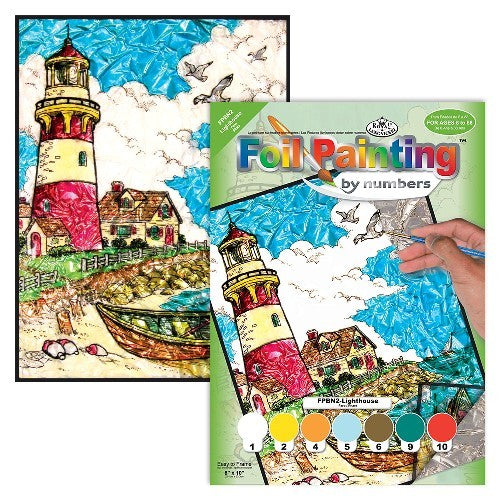 Royal & Langnickel 12578 Lighthouse Foil Paint by Number Ages 8+ (8"x10")