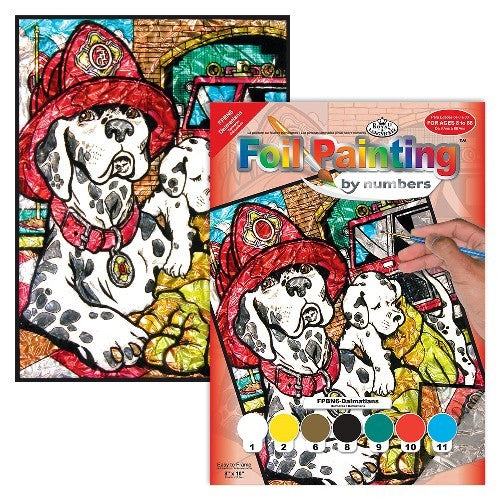 Royal & Langnickel 12582 Dalmatian Dogs Foil Paint by Number Ages 8+ (8"x10")