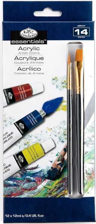 Royal & Langnickel 2857 Artist Acrylic Paint Set 12ml Tubes (14pc)