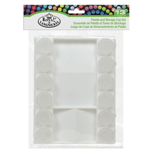 Royal & Langnickel 35653 Cool Art Palette (1) & Storage Cups (12) Set