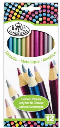 Royal & Langnickel 35878 Cool Art Metallic Colored Pencils Set (12pc)