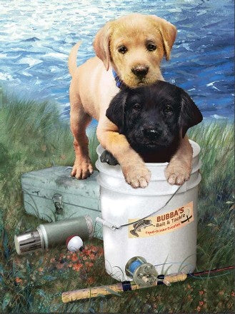 Royal & Langnickel 37395 Fishin Buddies (Puppies) Paint by Number Age 8+ (8.75"x11.75")