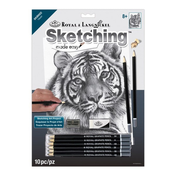 Royal & Langnickel 37661 Clawdia (Tiger Face) Sketching Made Easy Age 8+ (11.25"x15.375")