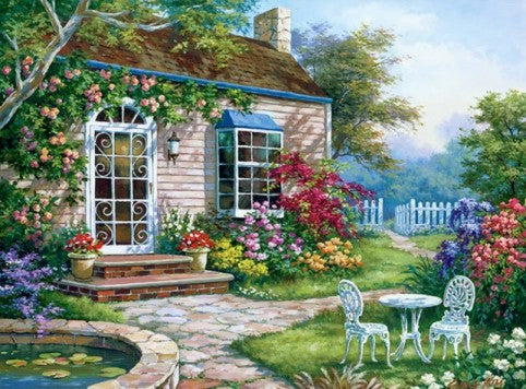 Royal & Langnickel 38199 Spring Patio (Cottage Scene) Paint by Number Age 8+ (11.25"x15.375")