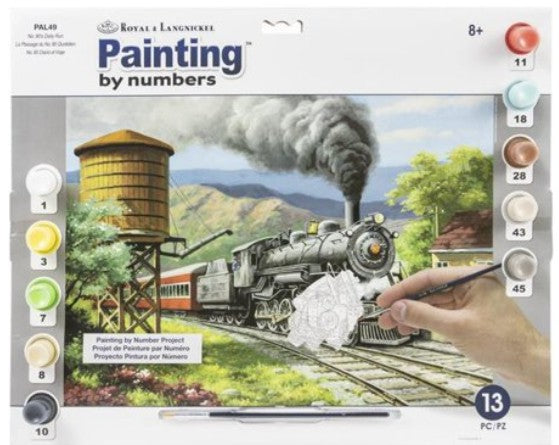 Royal & Langnickel 38203 No. 90's Daily Run (Train) Paint by Number Age 8+ (11.25"x15.375")