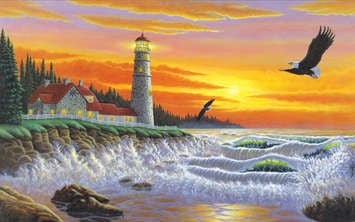 Royal & Langnickel 5761 Guiding Light (Lighthouse) Paint by Number Age 8+ (11.25"x15.375")
