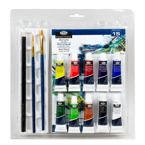 Royal & Langnickel 8406 Essentials Acrylic Art Set in Clamshell Package (15pc)