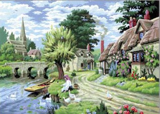 Royal & Langnickel 99460 Duck Feeding (Country Scene) Paint by Number Age 8+ (11.25"x15.375")