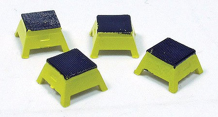 Rapido Trains 102065 HO Scale Passenger Step Boxes -- Yellow pkg(4)
