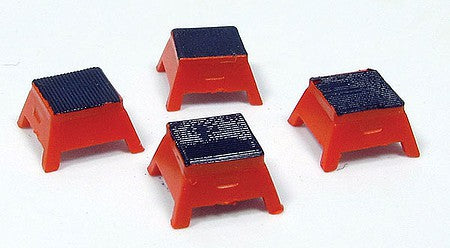 Rapido Trains 102066 HO Scale Passenger Step Boxes -- Orange pkg(4)