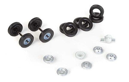 Rapido Trains 102076 HO Scale Bus & Truck Budd Five-Hole Wheels & Tires -- 2 Singles, 2 Doubles
