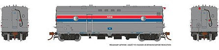 Rapido Trains 107306 HO Scale Steam Heater - Generator Car - Sound and DCC - Ready to Run -- Amtrak 665 (Phase 2, silver, wide blue, red stripes)
