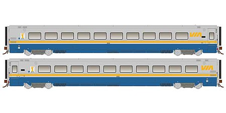 Rapido Trains 108034 HO Scale LRC Club - Ready to Run - Super Continental Line(TM) -- VIA Rail Canada No Number (Original VIA 1 Scheme)