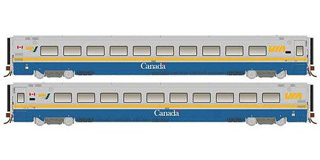 Rapido Trains 108035 HO Scale LRC Club - Ready to Run - Super Continental Line(TM) -- VIA Rail Canada No Number (Canada Scheme)