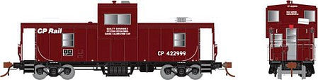 Rapido Trains 110136 HO Scale CP Angus Shops Caboose - Ready to Run -- Canadian Pacific 422999 (maroon, white, Engineering Dept.)