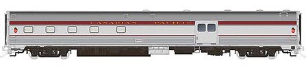 Rapido Trains 114005 HO Scale Budd Baggage-Dorm - Ready to Run -- Canadian Pacific No Number (stainless, maroon)