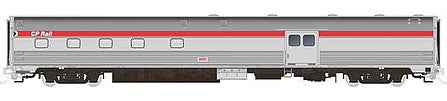 Rapido Trains 114007 HO Scale Budd Baggage-Dorm - Ready to Run -- Canadian Pacific 607 (stainless, Action Red)