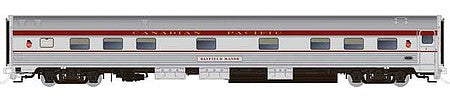 Rapido Trains 119004 HO Scale Budd Manor Sleeper - Ready to Run -- Canadian Pacific 10318 Craig Manor (stainless, maroon)