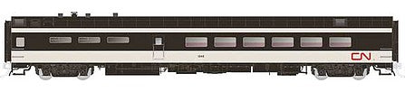 Rapido Trains 124007 HO Scale Pullman-Standard Lightweight Diner - Ready to Run -- Canadian National 1343 (1961 Scheme, white, black, Noodle Logo)