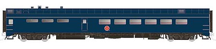 Rapido Trains 124037 HO Scale Pullman-Standard Lightweight Diner-Lounge - Ready to Run -- Missouri Pacific 843 (Jenks Blue)