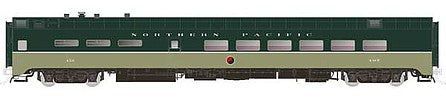 Rapido Trains 124047 HO Scale Pullman-Standard Lightweight Diner - Ready to Run -- Northern Pacific #454 (Loewy Two-Tone Green)