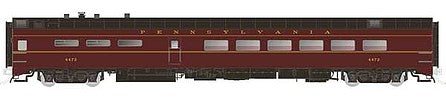 Rapido Trains 124052 HO Scale Pullman-Standard Lightweight Diner - Ready to Run -- Pennsylvania Railroad #4475 (Tuscan, black)