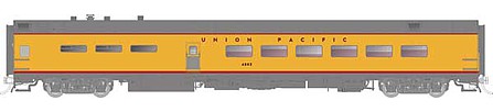 Rapido Trains 124059 HO Scale Pullman-Standard Lightweight Diner - Ready to Run -- Union Pacific #4816 (Armour Yellow, gray, red)