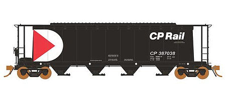Rapido Trains 127015 HO Scale NSC 3800 Cylindrical Covered Hopper 6-Pack - Ready to Run -- Canadian Pacific (black, red, white, Multimark Logo)