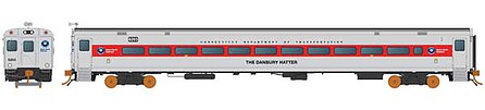 Rapido Trains 128505 HO Scale Comet Commuter Cab Car and Two Coach Set - Ready to Run -- Connecticut DOT CDOT Set 2 - 6260, 6266, 6203 (silver, red)